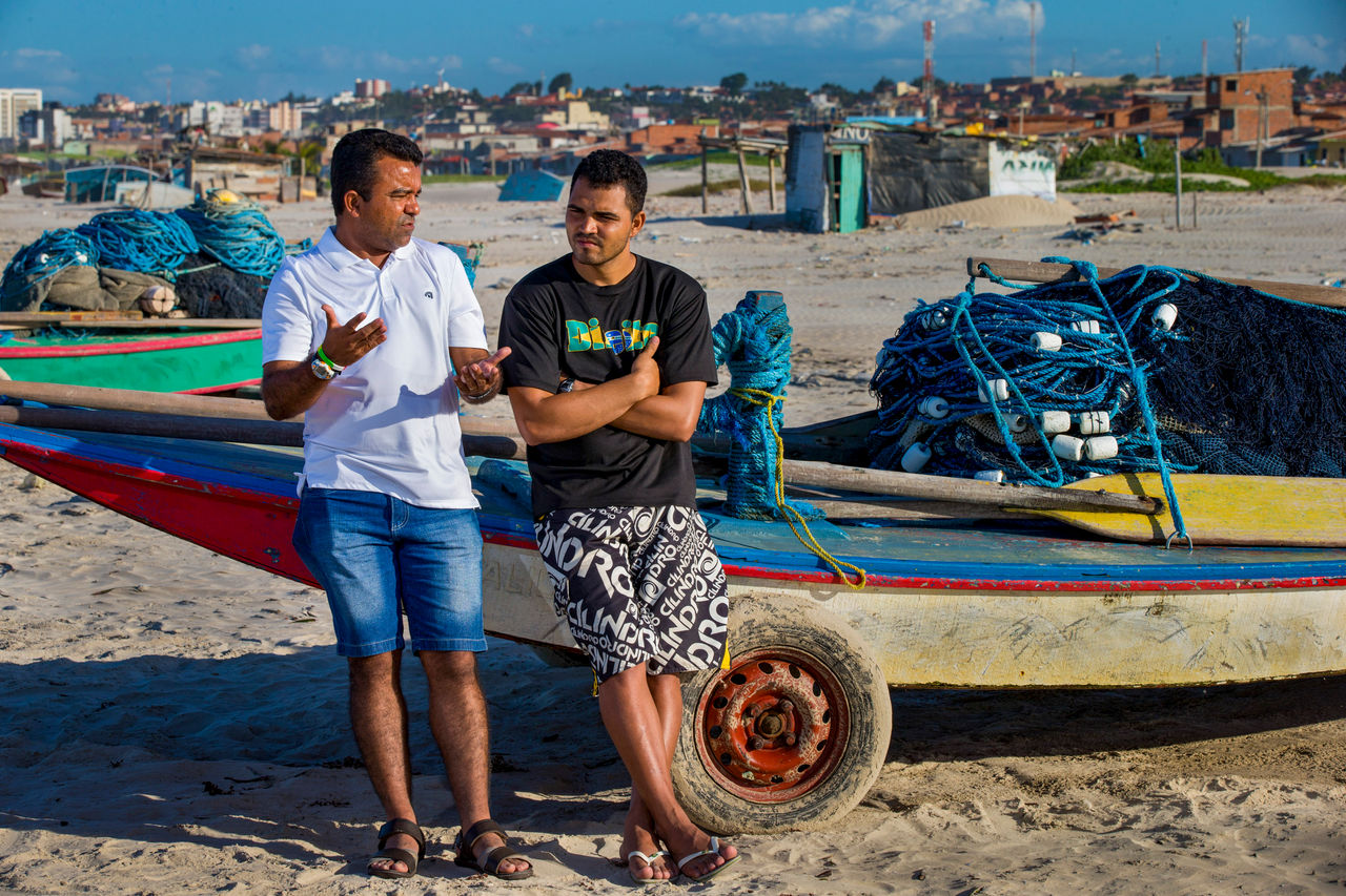 two men on beach